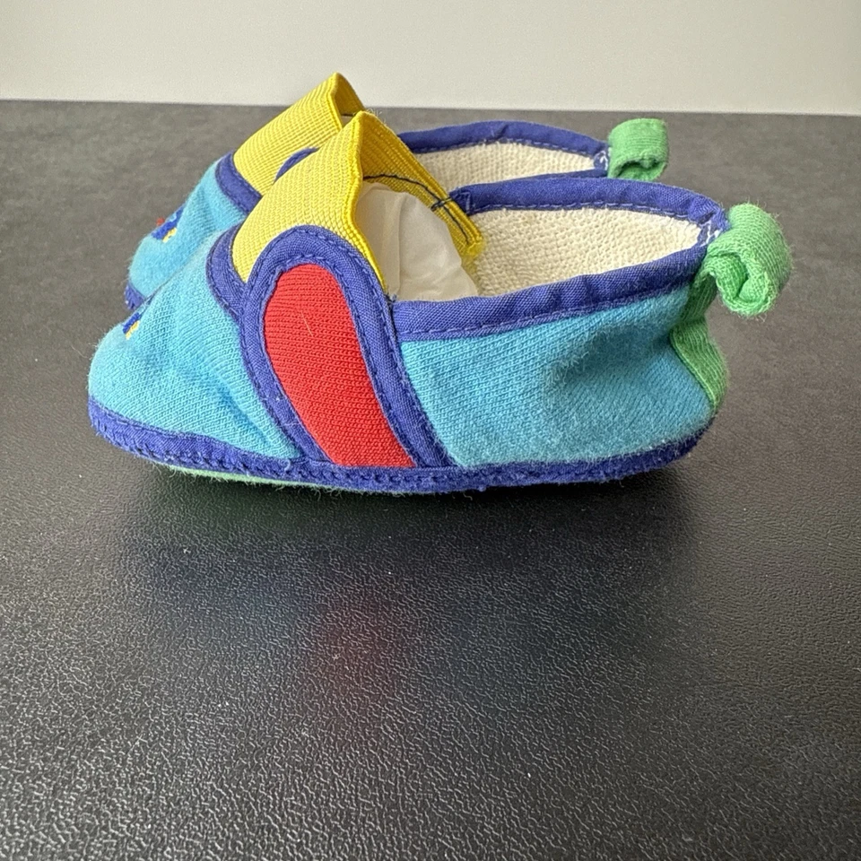 De Colección Años 90 Gymboree Bebé Cuna Zapatos Suela Suave Colores Primarios Talla 2/3-6 Mo Lote de 2 Foto 3 de 4