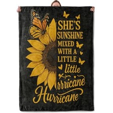 Sunflower Blanket Gifts for Women Girls Kids, Soft Warm Lightweight Flannel