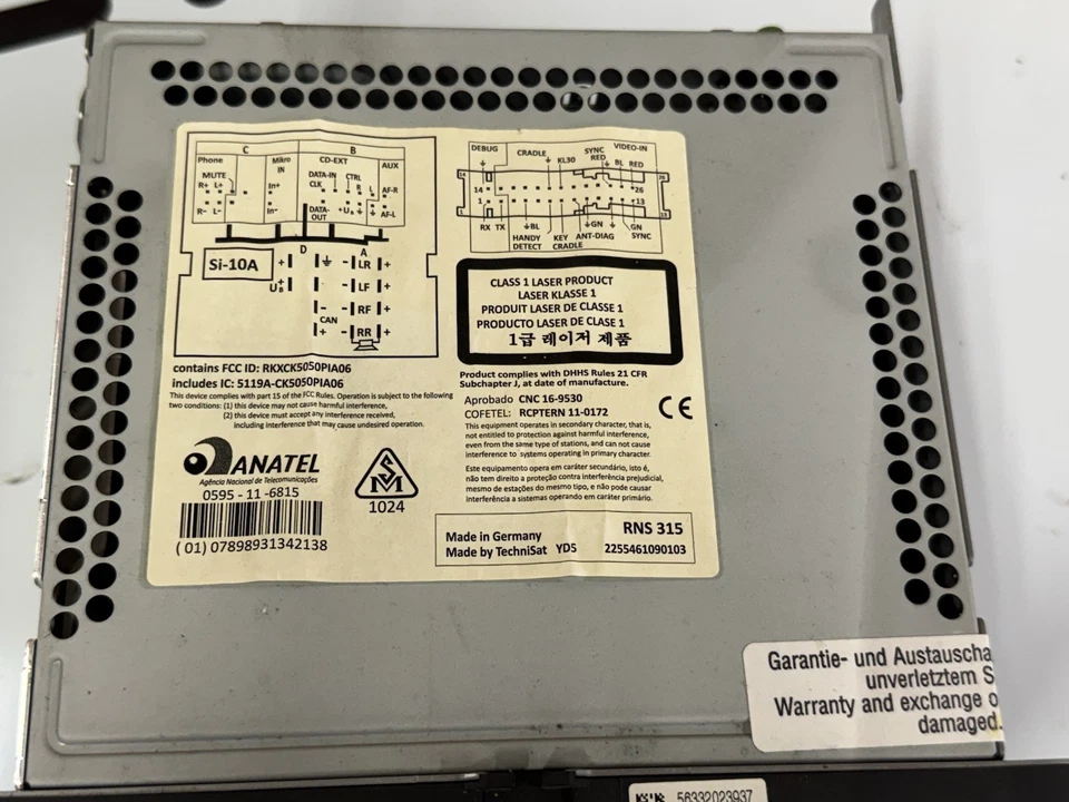 Volkswagen Jetta 2015-2016 navegación reproductor de CD receptor de radio 1K0035274 OEM Foto 4 de 4