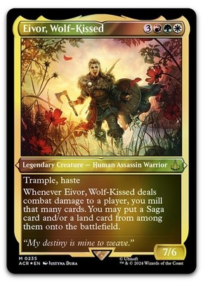 Eivor, Wolf-Kissed (Foil Etched) #235 (NM) Assassin's Creed ACR Magic MTG