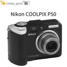 Nikon COOLPIX P50 CCD Digital Camera, 8.1MP, 3.6x optical zoom Stylish Black