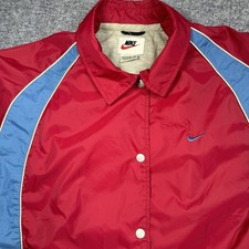 Vintage 90s Nike Logo Snap Buttons Pullover Windbreaker Jacket Youth 12-14 L