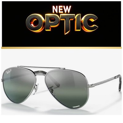 Gafas Ray Ban New Aviator RB3625 004/G6 Gunmetal Chromance Polarized  new
