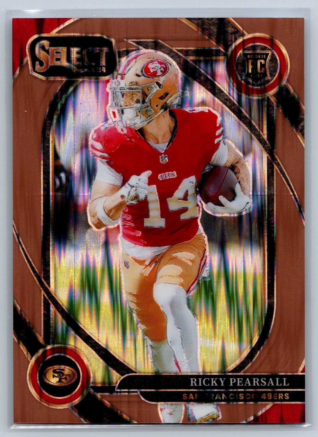 2024 Panini Select - Club Level Ricky Pearsall #285 Copper Shock Prizm /299 (RC)