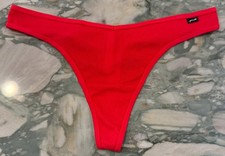 NEW Victoria Secret PINK Ribbed Cotton Thong Panty - Red Pepper - XL