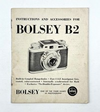 Bolsey B2 Camera INSTRUCTION MANUAL USERS GUIDE BOOK / MANUAL