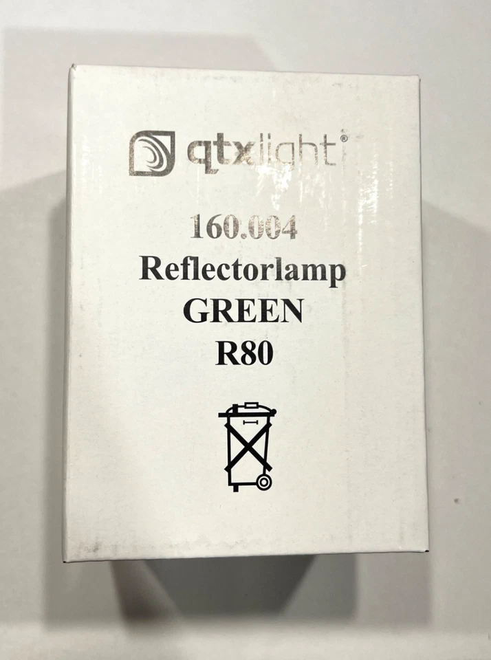 Green R80 Reflector Spot E27 60w 230vQTX Light 160.004 Disco Light Box Lamp Bulb - Image 2 of 4