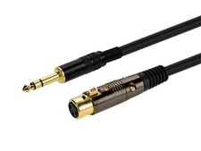Monoprice XLR Female to 1/4in TRS Male Cable - 50 Feet  16AWG, Gold Plated