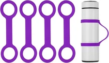 PATIKIL Water Bottle Carrier Grip, Portable Soft Silicone Non-Slip Water Handle 