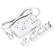 220V to 110V Voltage Converter, TESSAN Universal Travel Adapter with 4 USB Ch...