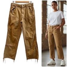 Uniqlo Cotton Twill Raw Hem Inner Drawstring Size Small Pant 25 Inch Inseam