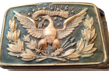 Vintage e pluribus unum Belt Buckle, Vintage American Eagle Belt Buckle Brass 9