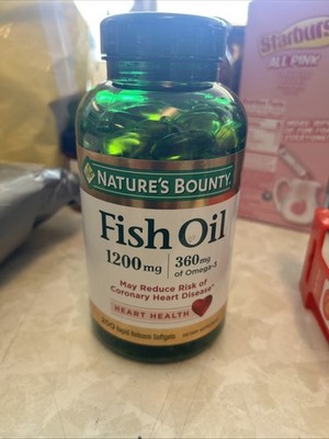 Nature's Bounty Fish Oil Softgels - 200 Count Exp. 8/27
