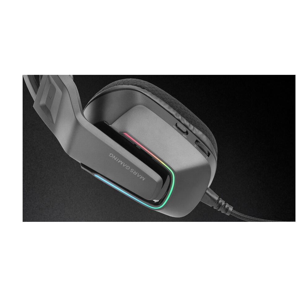 Cuffie Mars Gaming MH-STRIKE: Audio 50mm e Microfono Pieghevole Nero - 3