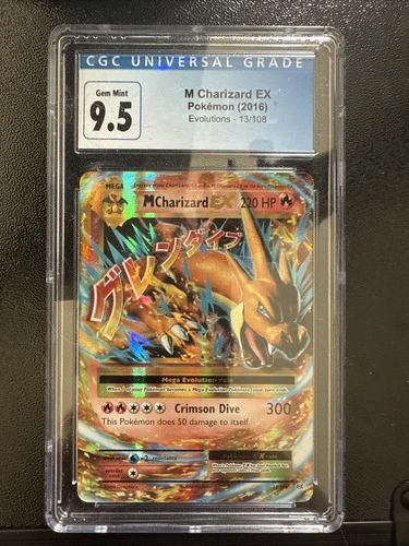 M Charizard EX 13/108 Evolutions Holo CGC 9.5 Old 9.5.