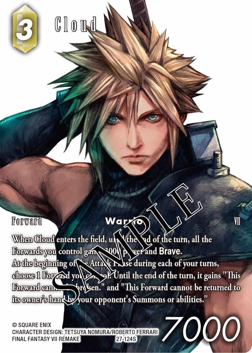 Cloud Full Art Foil - 27-124S NM - Final Fantasy | eBay