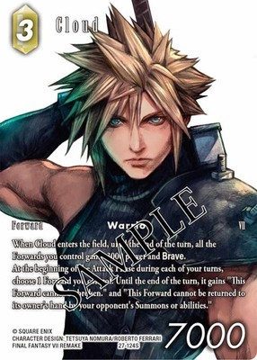 Cloud Full Art Foil - 27-124S NM - Final Fantasy | eBay