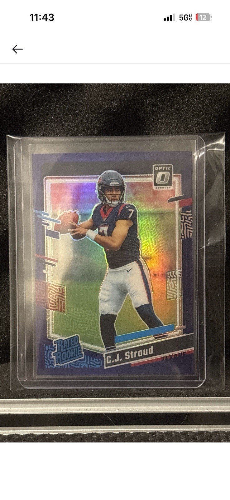 2023 Panini Donruss Optic - Rated Rookie C.J. Stroud #244 Purple Prizm /50 (RC)