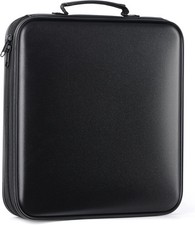 DVD Storage CD Case Holder: 160 Capacity Sleeves Black Disc Cases