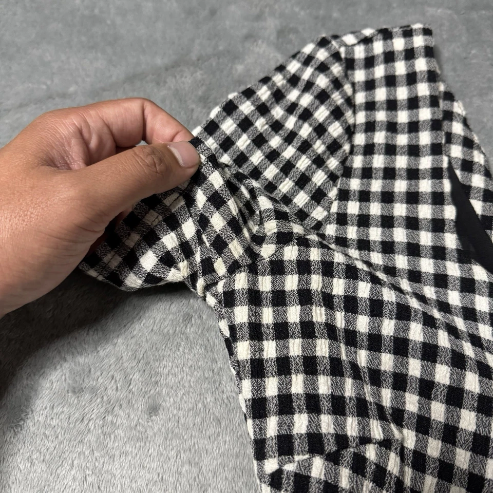 Vestido SNIDEL a cuadros negro con lazo trasero para mujer talla 1 (aprox. S) Hecho en Japón Foto 2 de 4