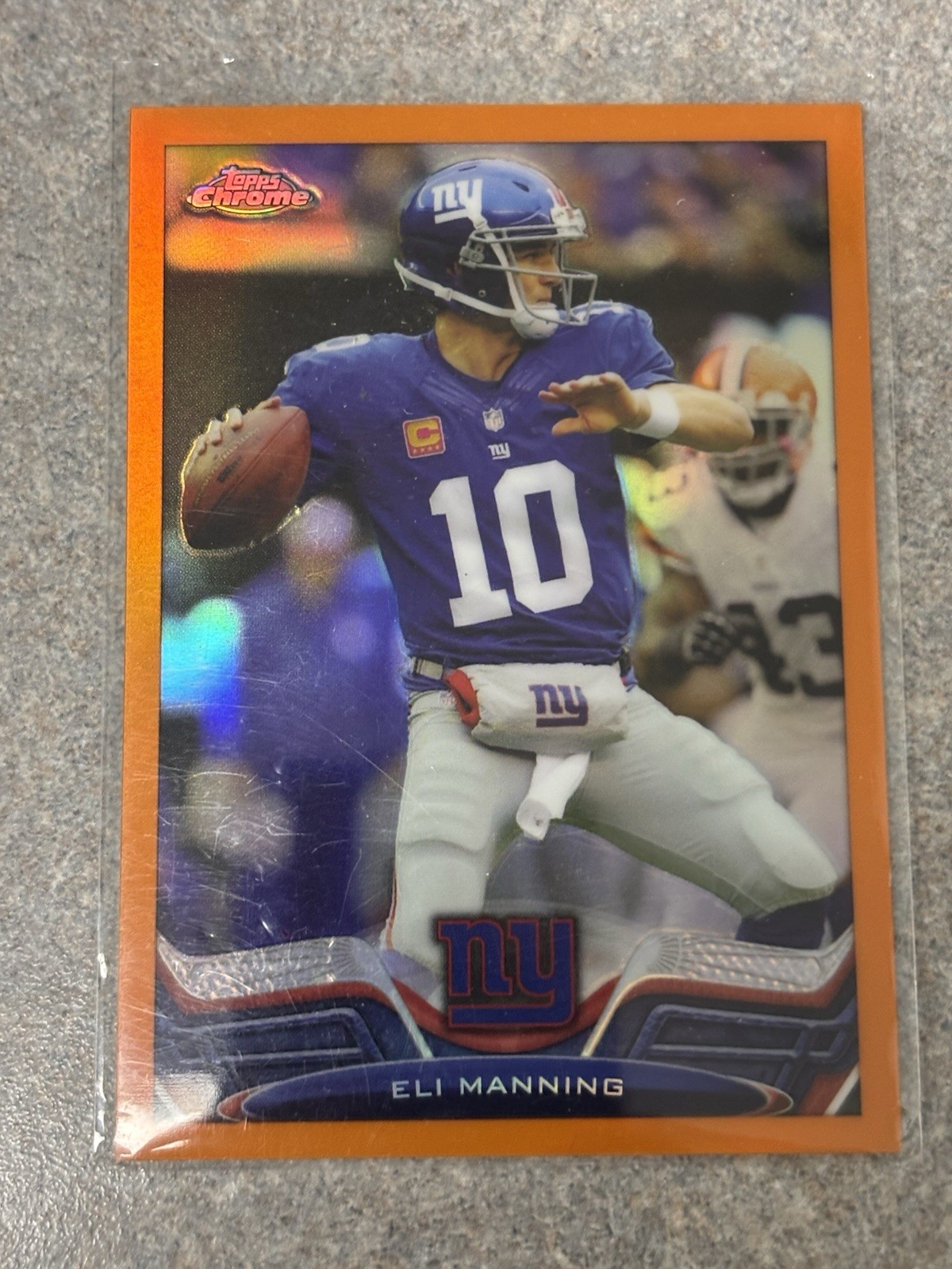 2013 Topps Chrome - Eli Manning #105 Orange Refractor