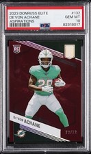 2023 PANINI DONRUSS ELITE ASPIRATIONS #132 DE'VON ACHANE 72/72 PSA 10