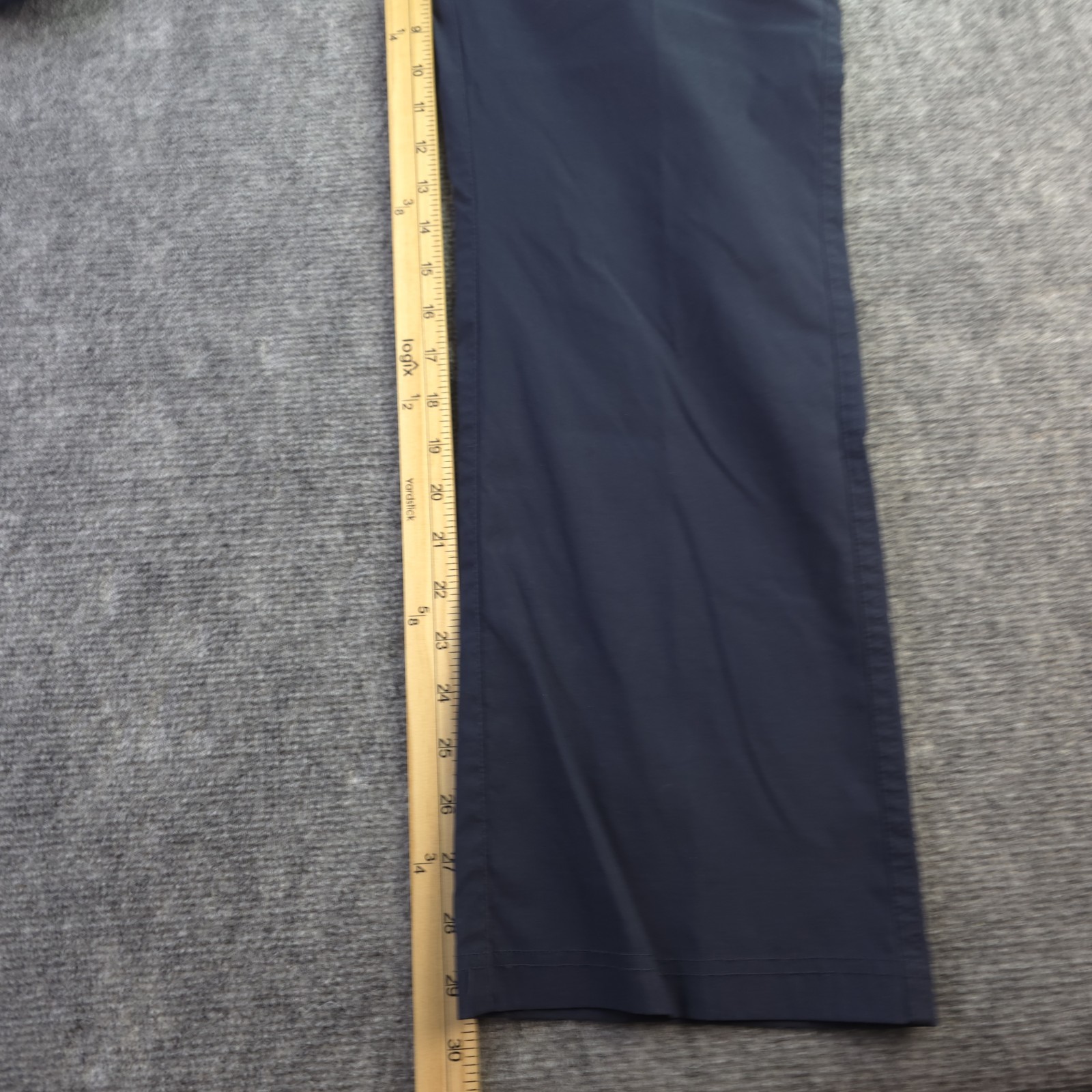 Orvis Pants 34 Blue Solid 100% Polyester Pockets … - image 10