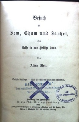 Besuch bei Sem, Cham und Japhet oder Reise in das heilige Land. Gesammel 2116278