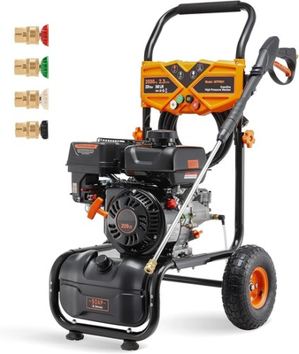 #ad 3500 PSI 2.3 GPM Gas Pressure Washer w Soap Tank High Pressure Washer 4 Nozzles $258.39
