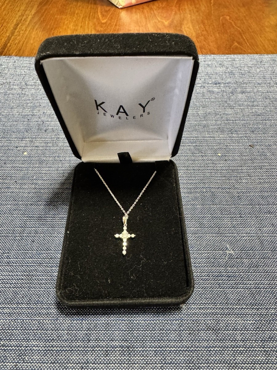 Ct Tw Kay Jewelers White Gold Cross Necklace Kay Jewelers Men'