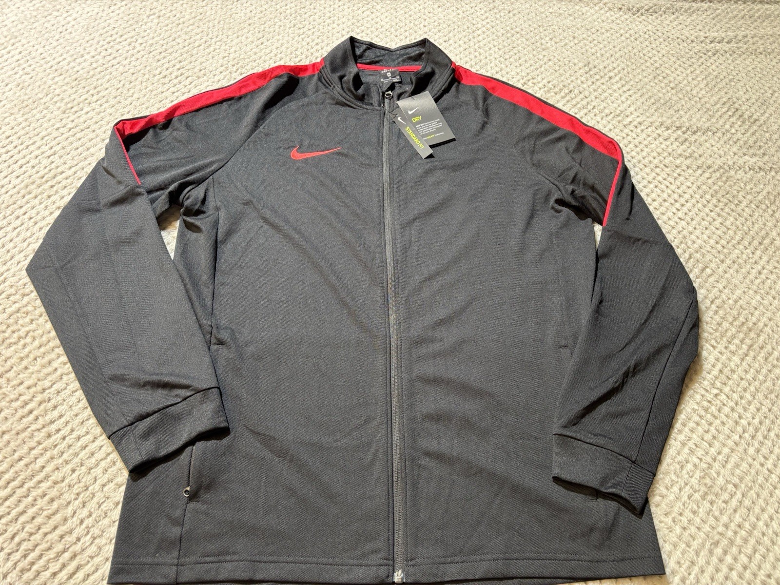 SACAI X NIKE NIKE TRACK JACKET DRY ACADEMY NERO ROSSO SIRENA UOMO XL NUOVO CON ETICHETTE