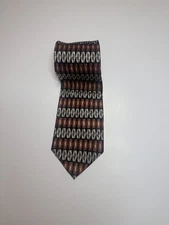 Bergamo New York Tie 100% Silk, 56”x 4” in brown, gold, black,burgundy 
