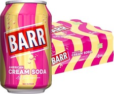 BARR since 1875 24 Pack American Cream Soda Zero No Sugar-24 x 330ml Cans-Uk