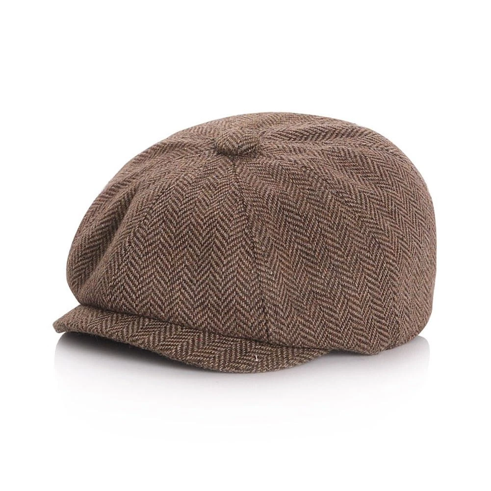 Kids Beret Boys and Girls Flat Cap Brown, 4952cm 36 Years Old