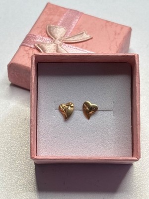14K Gold Heart Earrings | Always in My Heart | .15g