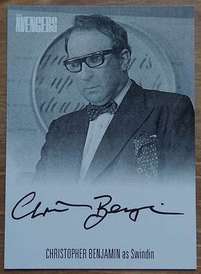 Avengers komplette s/w PROOF Autogrammkarte AVCB1 signed by Christopher Benjamin