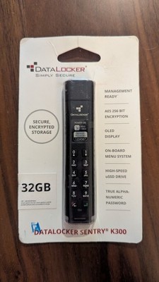 DataLocker Sentry K300 32GB Encrypted USB Drive with Keypad