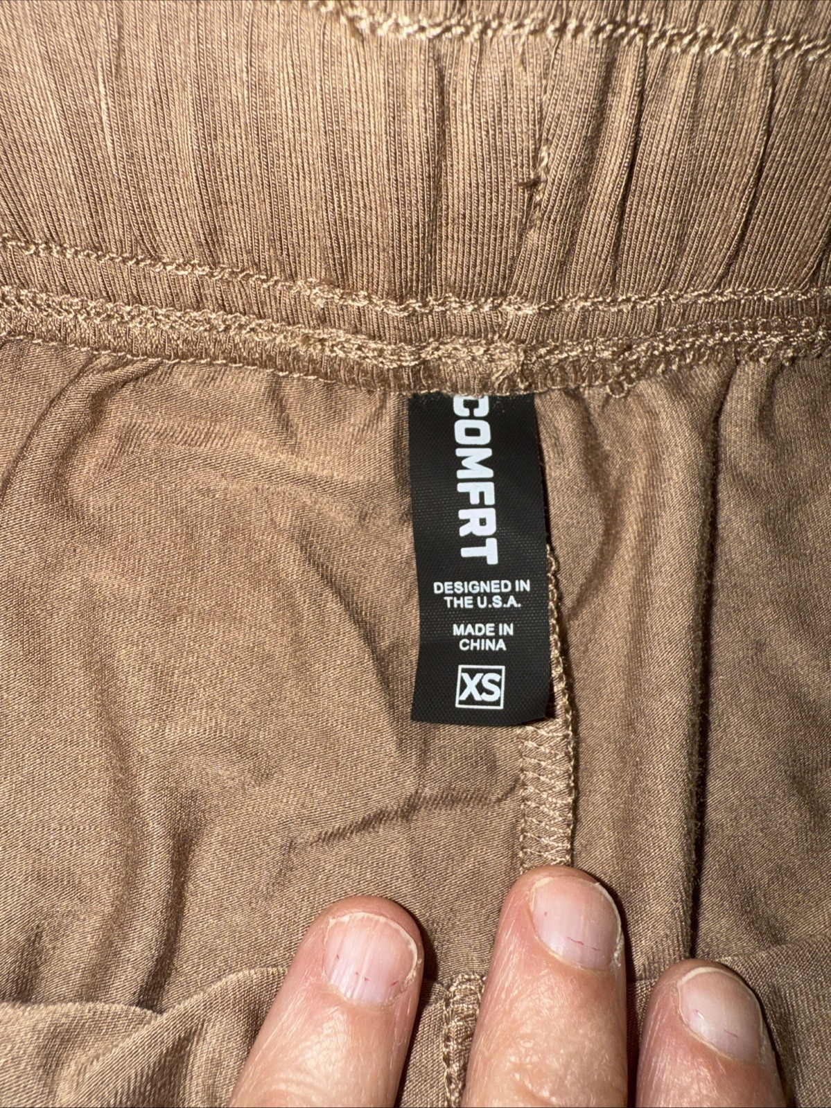 Comfrt Women's Drawstring Waist Sleepwear Cloud Shorts Mocha XS Relax