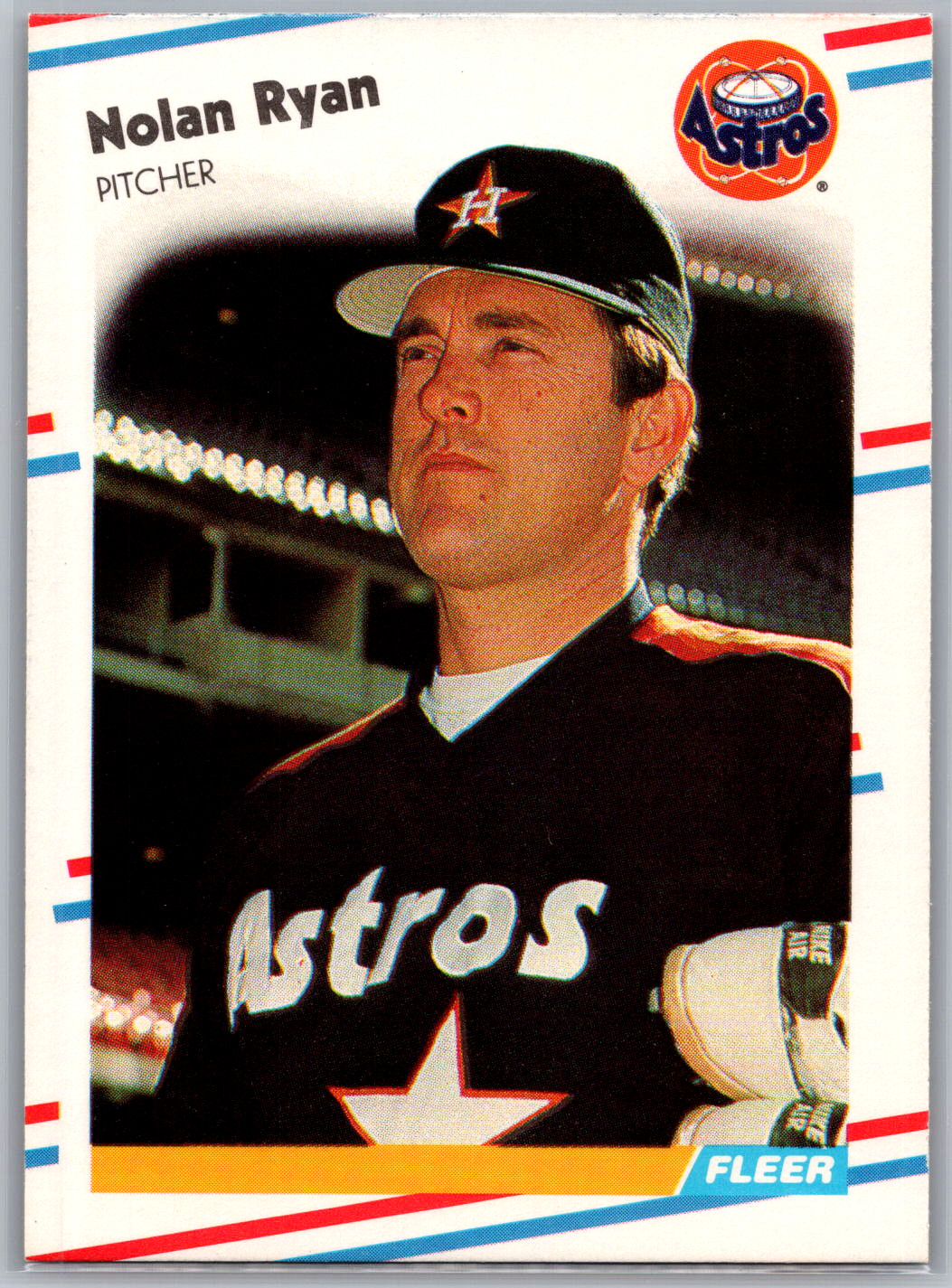 Nolan Ryan Fleer 455 1988 Houston Astros - MLB Cards! NM