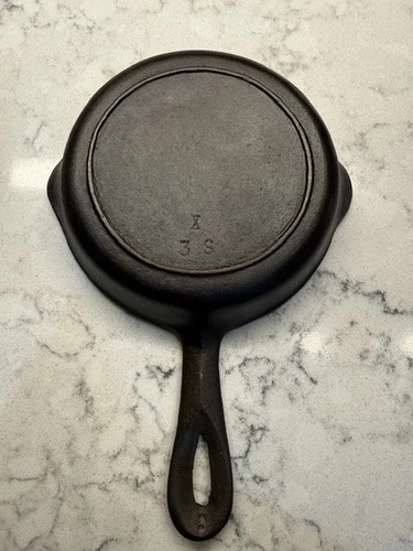 Rare BSR Red Mountain 3 S Cast Iron Skillet Sits Flat No Wobble Restored