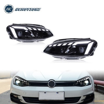 HC Audi Style Headlights For VW Golf Mk7 7 Projector 2013-2018 LED Sequantial