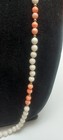 VINTAGE 1970's ANGEL SKIN CORAL BEAD NECKLACE 32" Long, 6.9-7.5mm Beads, 61.07gr — photo 5