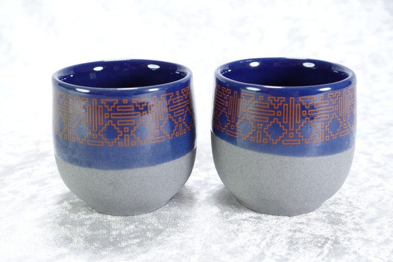 2 Luxury Textured Porcelain Espresso Cups REVOL For Espresso Made In France