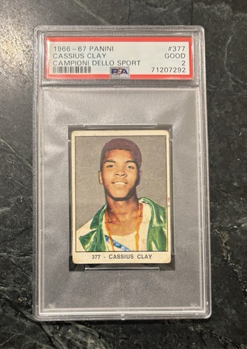 1966 Panini #377 Cassius Clay PSA 2! Centered! Muhammad Ali Panini 1st year card
