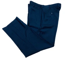 HART SCHAFFNER MARX Mens 38x30 Navy 100% Wool Soft Dress Pants/Slacks