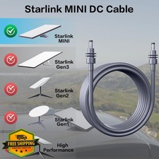 Starlink Mini DC to DC Power Cable 6.6ft/2M 18AWG Waterproof Grey