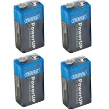9V PP3 Batteries Alkaline Ultra Power-UP (4 PACK) - for smoke alarms LEAKPROOF