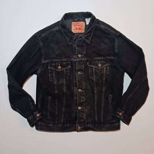 Vintage 2004 Levi's 70507-0260 Mens Standard Trucker Denim Jacket XL Black