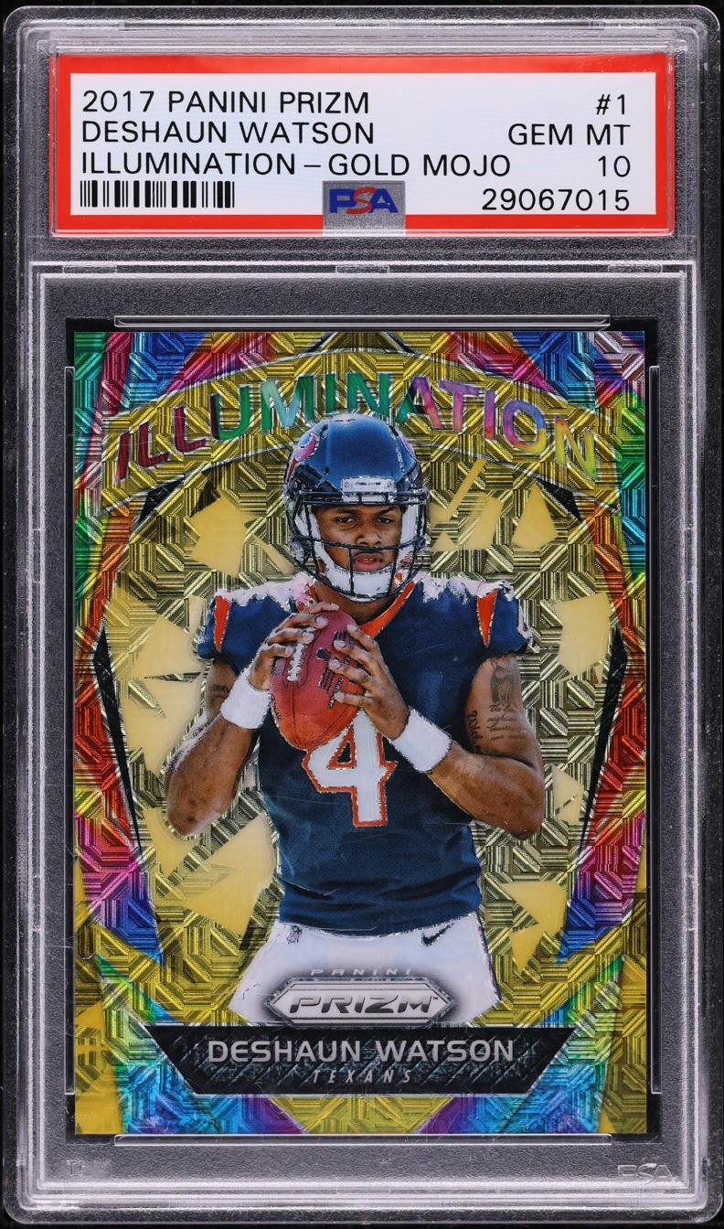 Deshaun Watson Panini Prizm Illumination #1 Gold Mojo