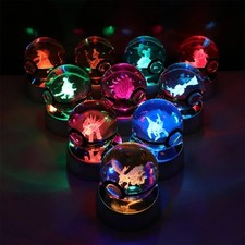 3D Anime Crystal Ball LED Night Light Lamp Desk Decor Gift for Fans Game